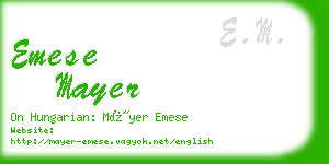 emese mayer business card